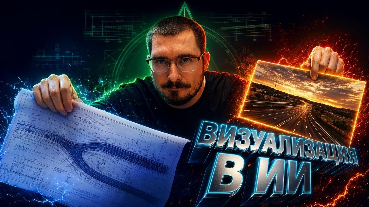 Визуализация дороги только по чертежам. Нейросеть справилась?